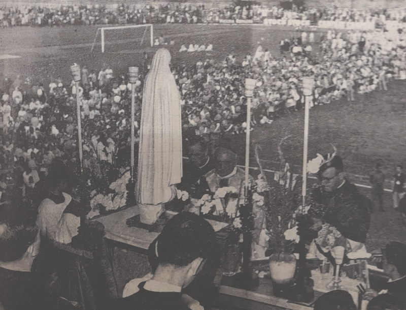 La Madonna di Fatima nel 1959 allo stadio Tardini di Parma
