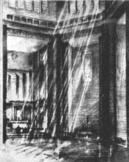 La chiesa del sacro Cuore di Parma progettata da Carlo Pouchain, iniziata ma mai terminata