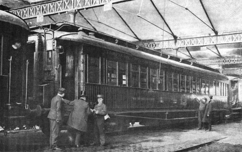 Carrozza letto della Compagnie Internationale des Wagons-Lits a inizio XX secolo